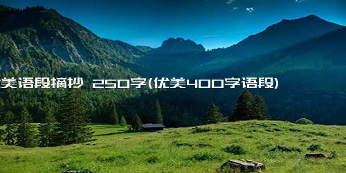 优美语段摘抄 250字(优美400字语段)